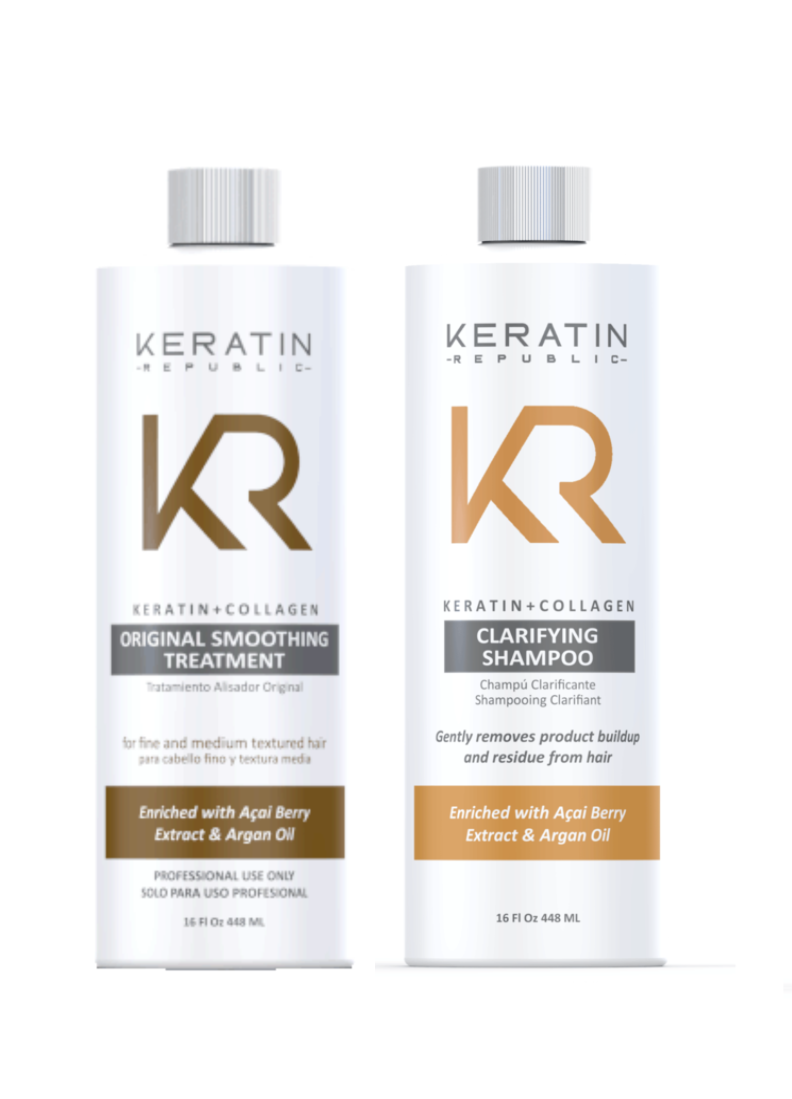 Keratin Republic Keratin & Collagen Original Smoothing Treatment Kit ...